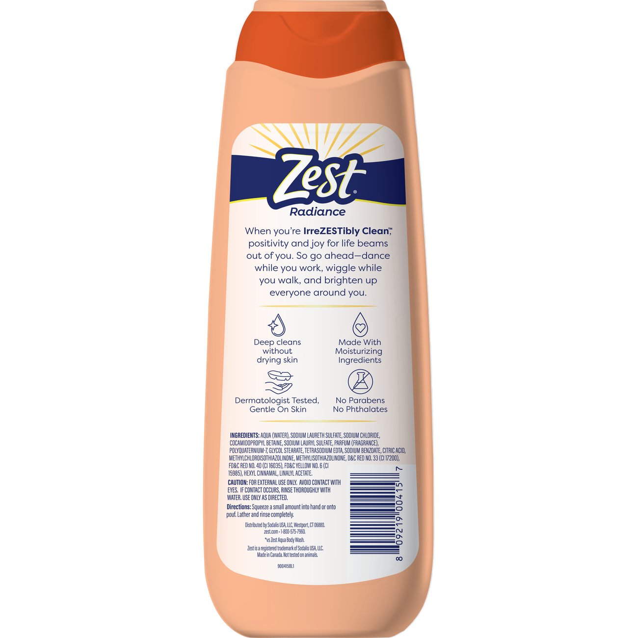 Zest Radiance Moisturizing Body Wash - Peachy Vibes