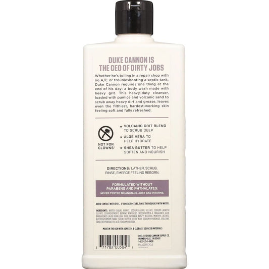 Duke Cannon Men's Heavy Grit Deep Cleaning Body Wash