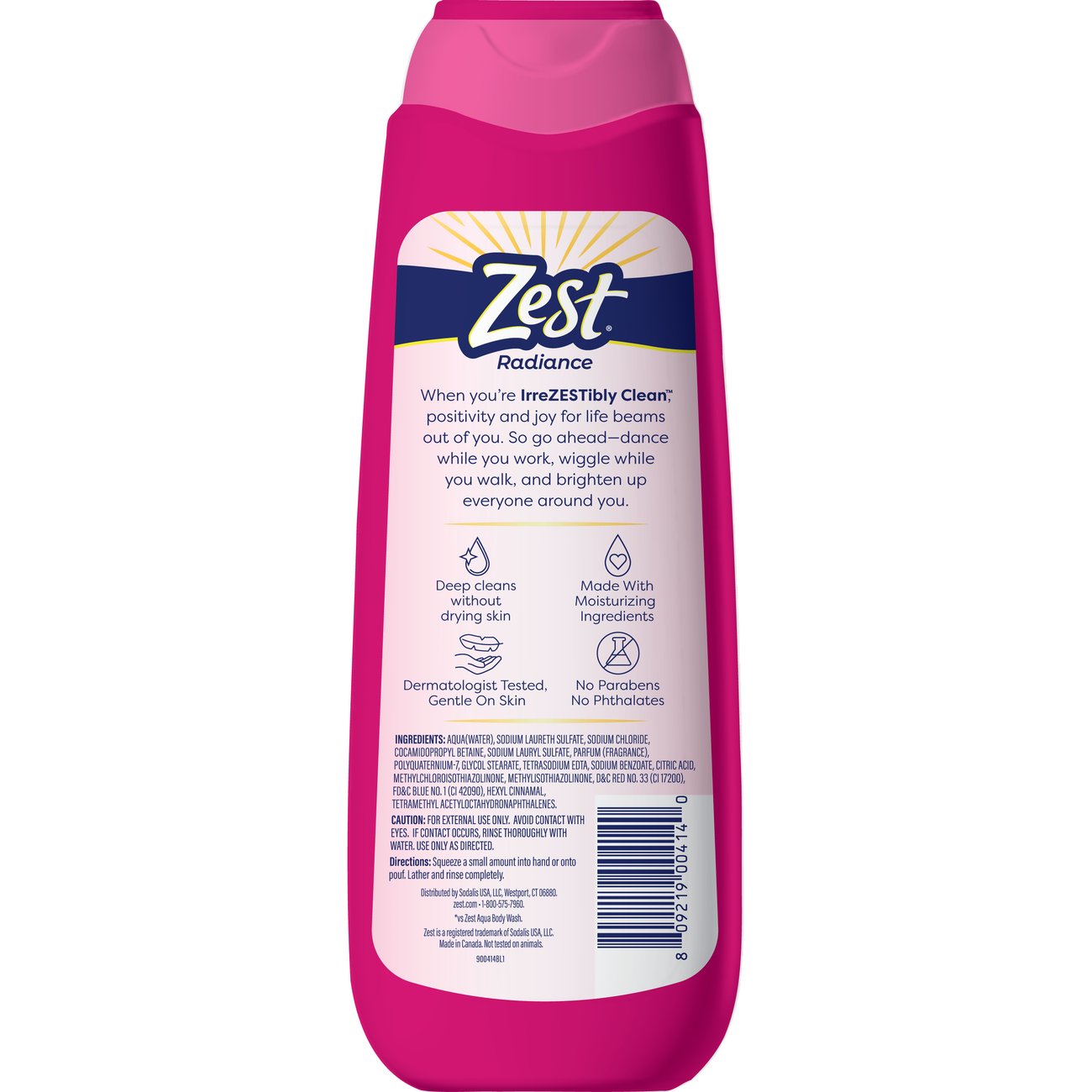 Zest Radiance Moisturizing Body Wash - Berry Bloom