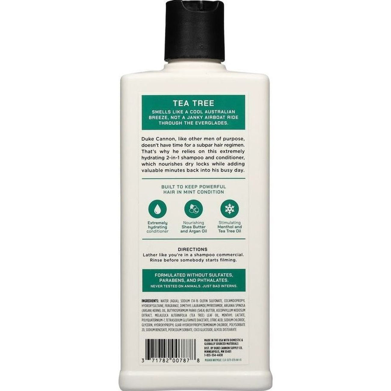 Duke Cannon Men's 2-in-1 Shampoo & Conditioner - Tea Tree