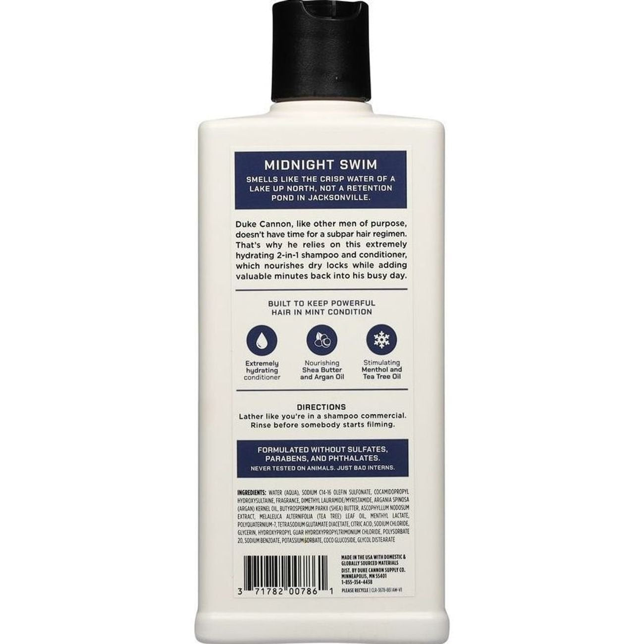 Duke Cannon Men's 2-in-1 Shampoo & Conditioner - Midnight Swim