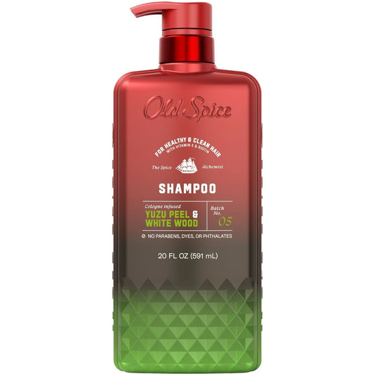 Old Spice Men's Shampoowith Vitamin E & Biotin - Fresh Yuzu Peel & White Wood
