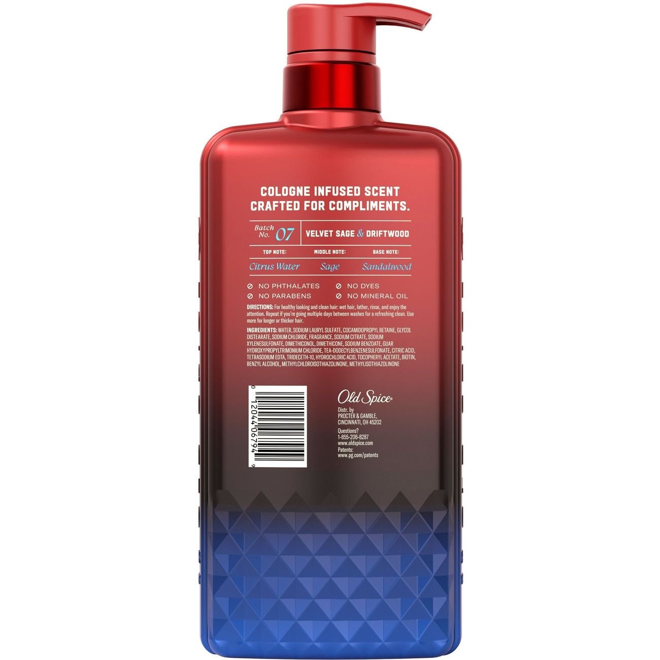 Old Spice Men's Shampoo with Vitamin E & Biotin - Velvet Sage & Driftwood