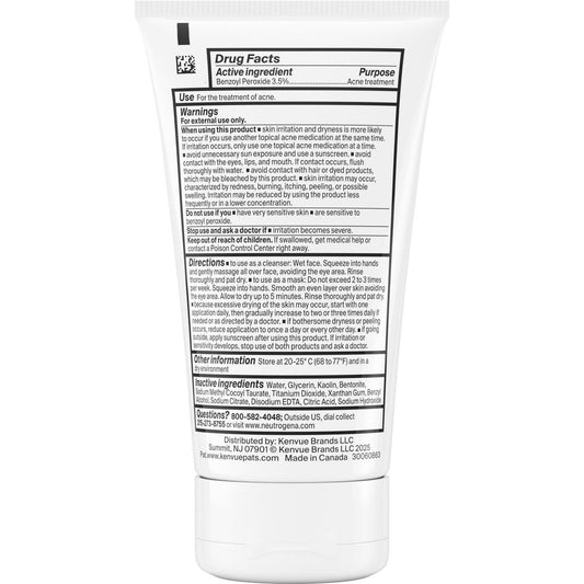 Neutrogena Evenly Clear Acne Cleansing Mask For Use In Shower