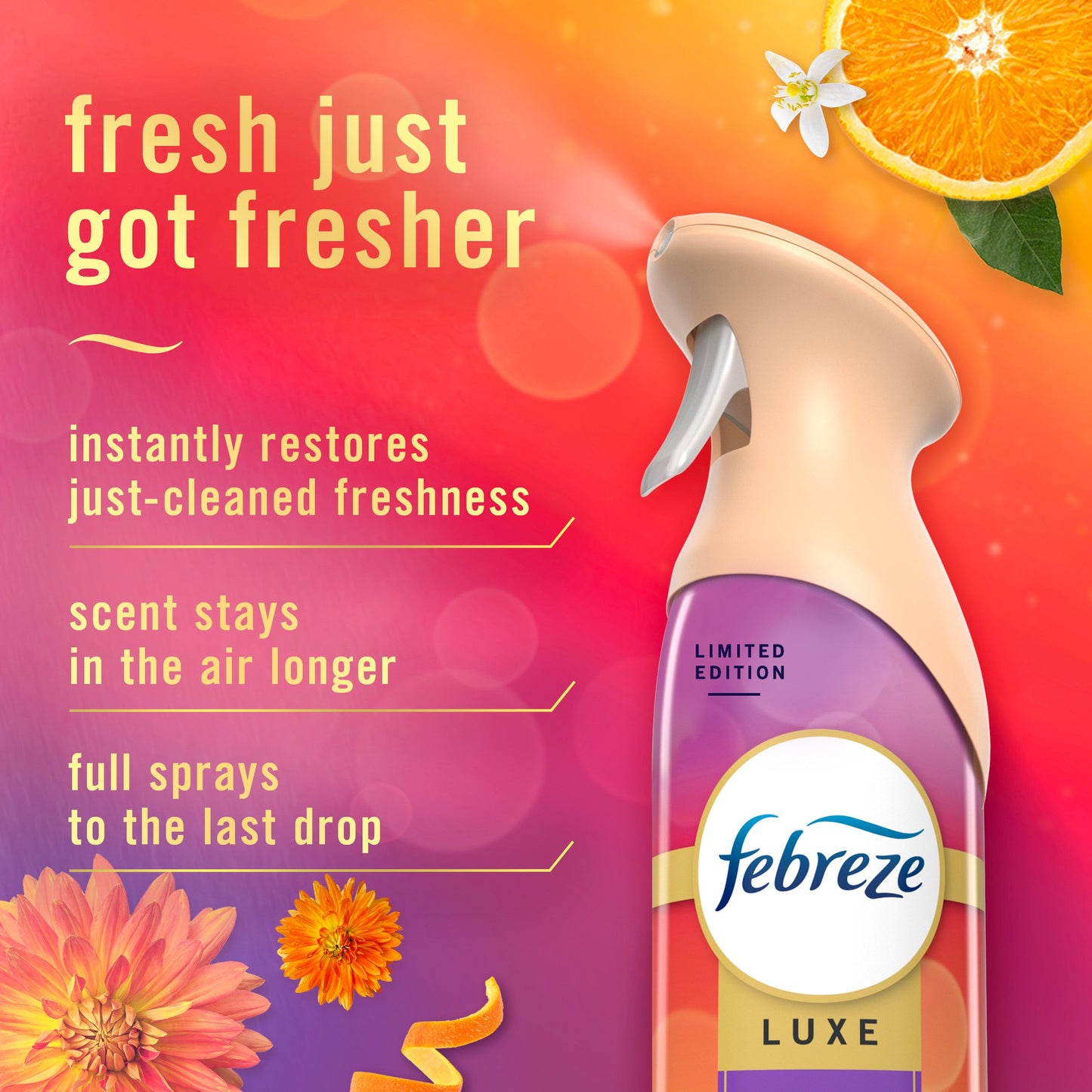 Febreze Luxe Air Freshener Spray - Summer Golden Hour