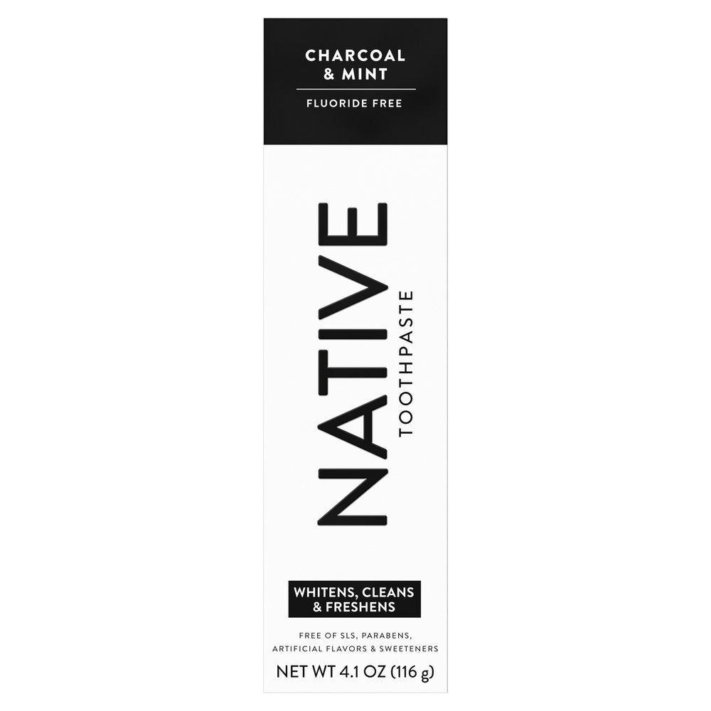 Native Fluoride Free Toothpaste - Charcoal & Mint