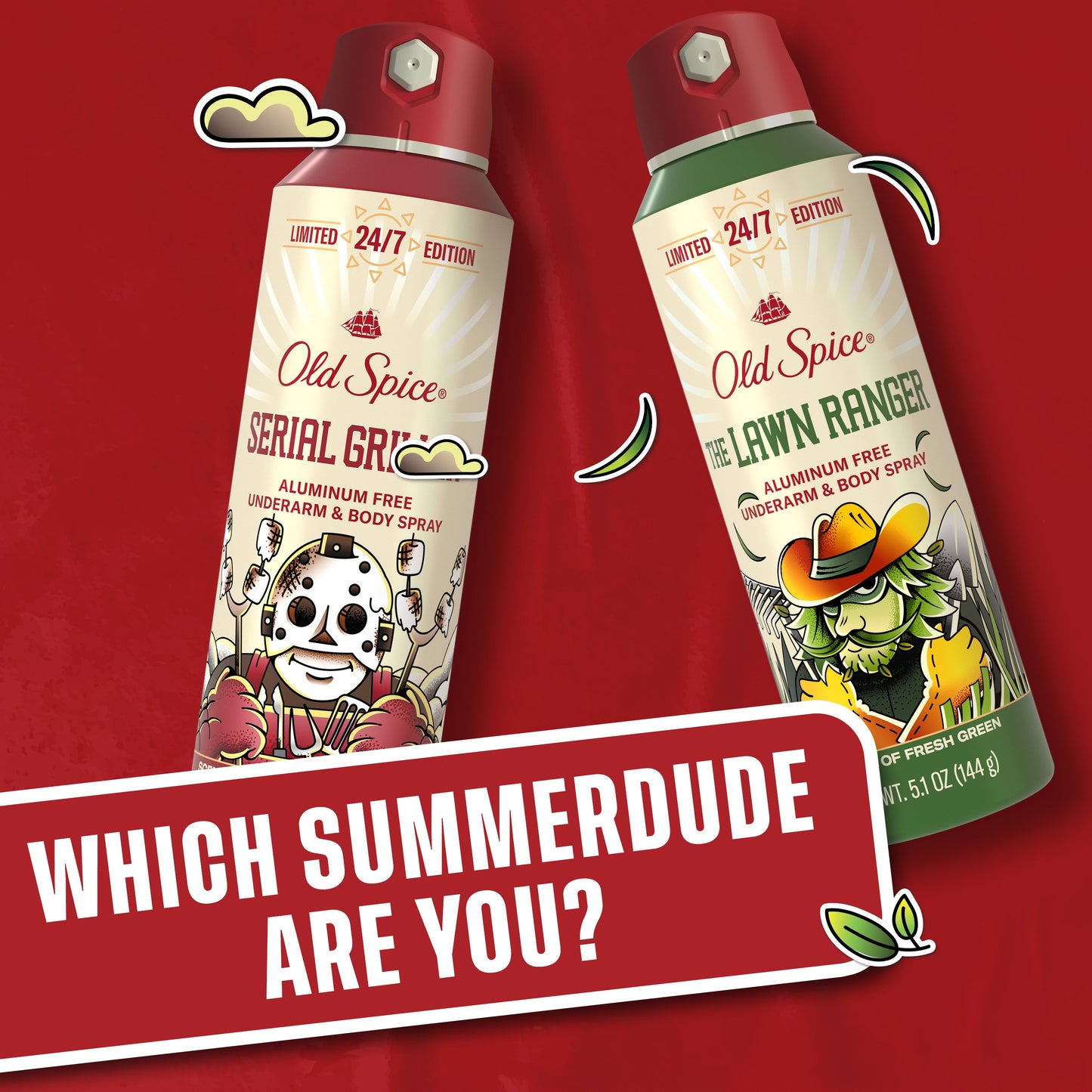 Old Spice Men's Aluminum Free Underarm & Body Deodorant Spray - The Lawn Ranger