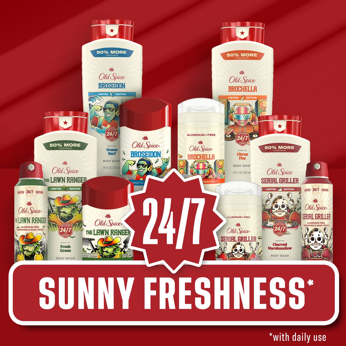 Old Spice Men's Aluminum Free Underarm & Body Deodorant Spray - The Lawn Ranger