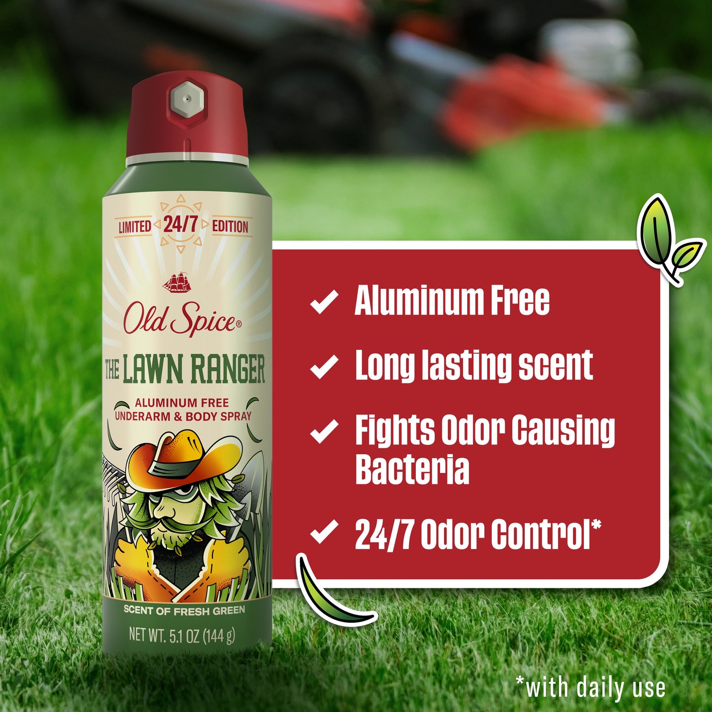 Old Spice Men's Aluminum Free Underarm & Body Deodorant Spray - The Lawn Ranger