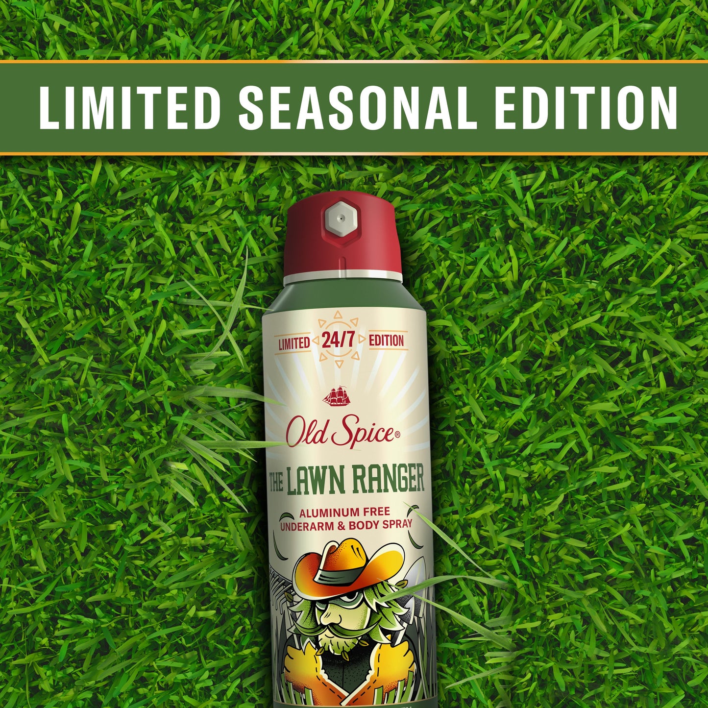 Old Spice Men's Aluminum Free Underarm & Body Deodorant Spray - The Lawn Ranger