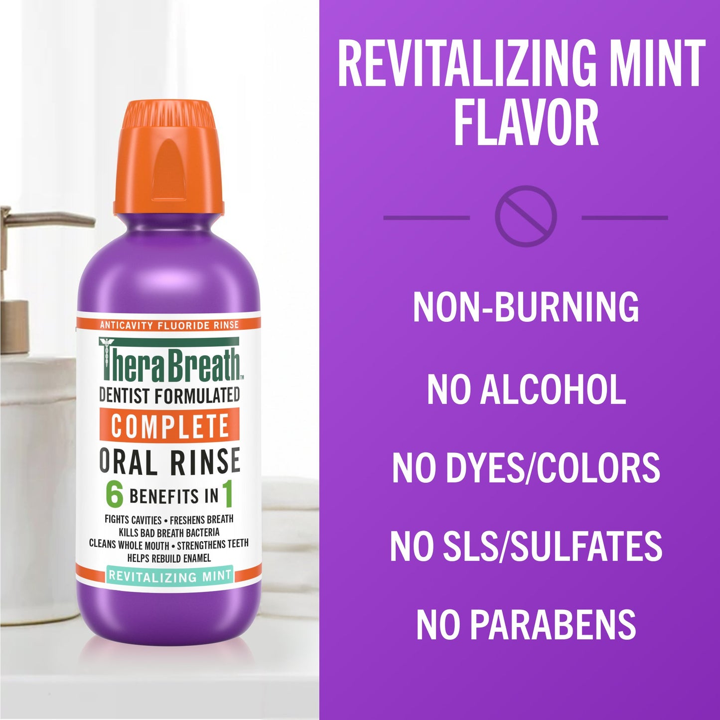 TheraBreath Complete Oral Rinse - Revitalizing Mint