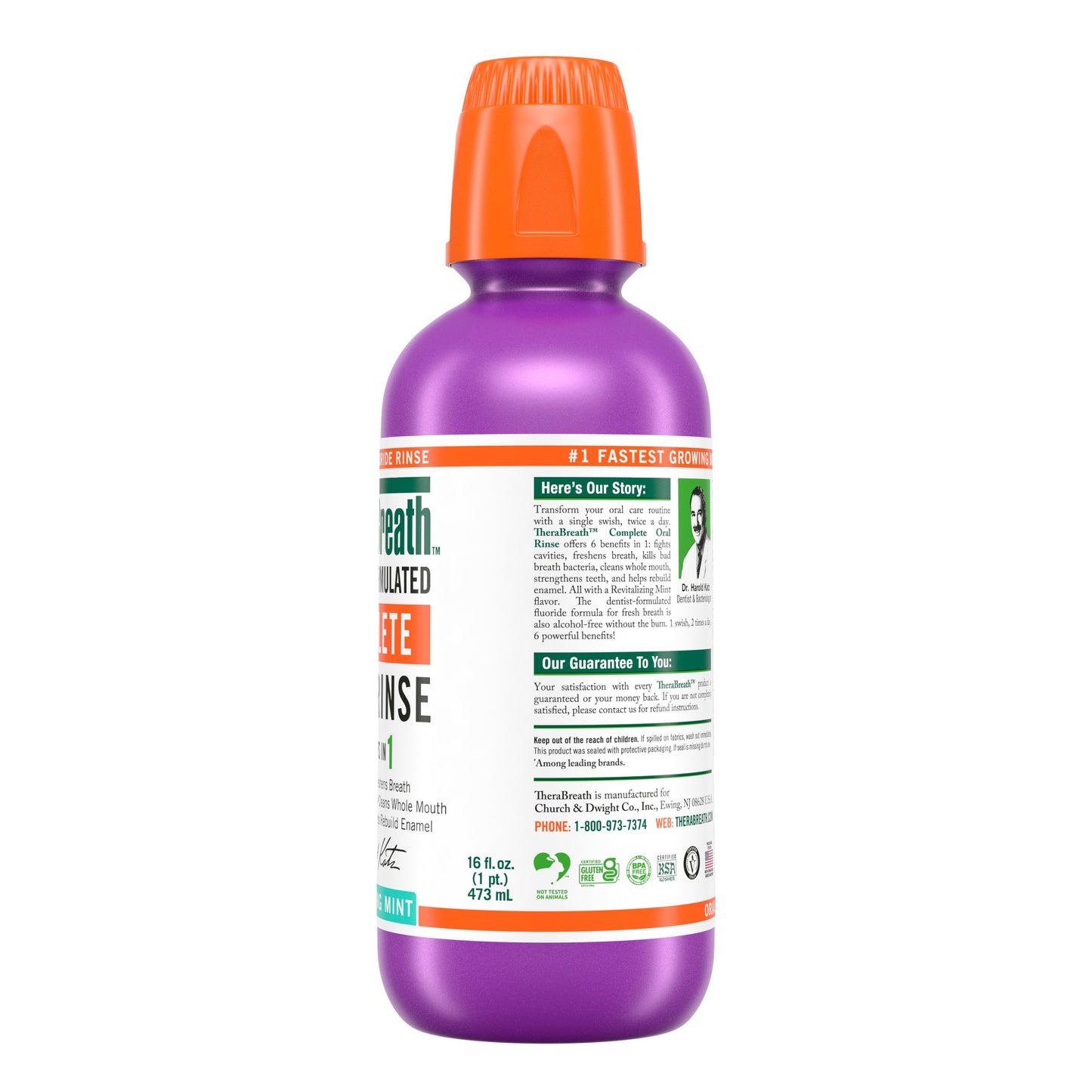 TheraBreath Complete Oral Rinse - Revitalizing Mint