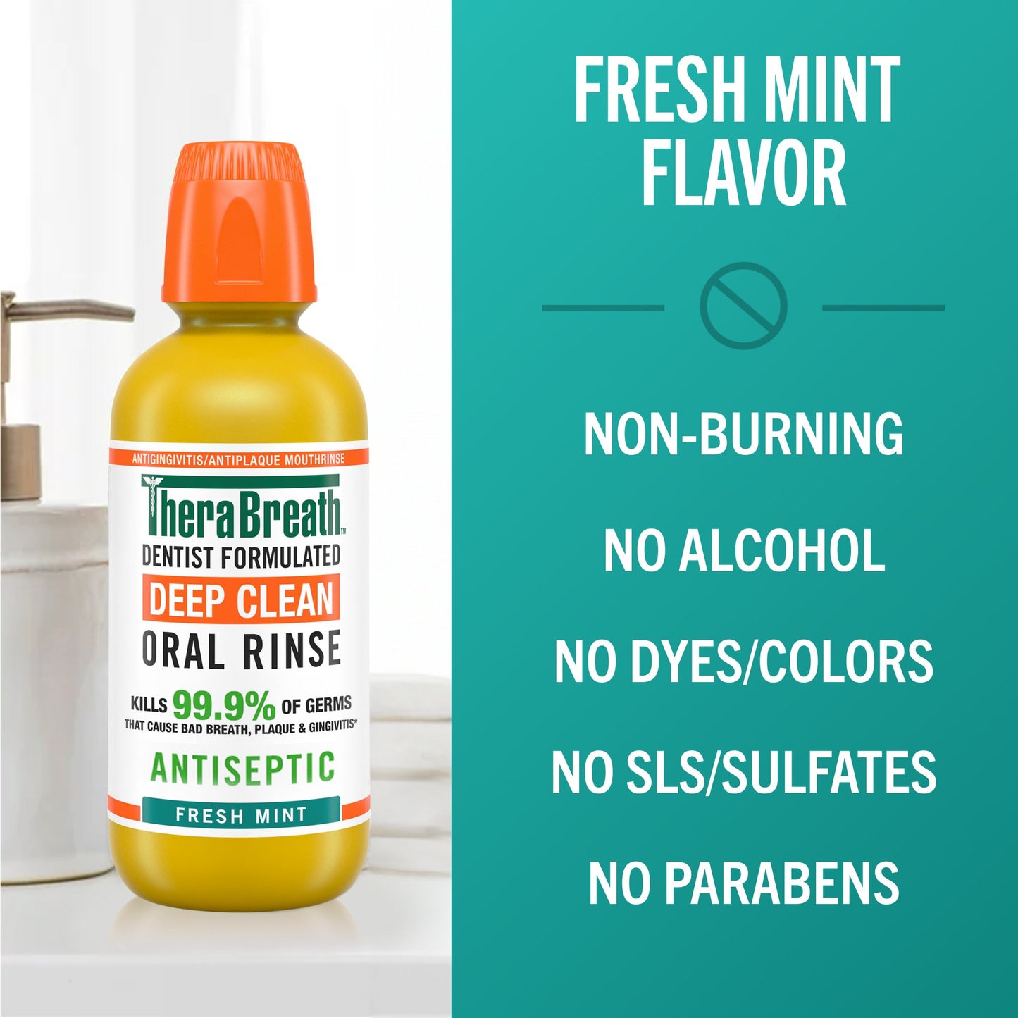 TheraBreath Deep Clean Oral Rinse - Fresh Mint