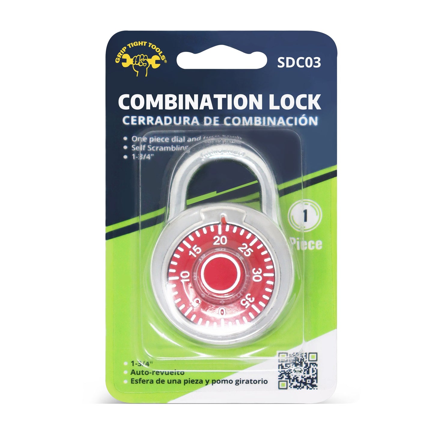 Grip Tight Tools Combination Padlock