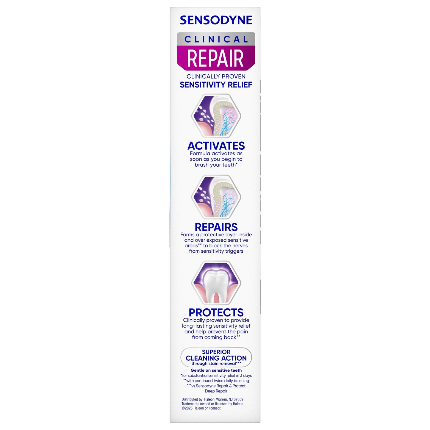 Sensodyne Clinical Repair Fresh Clean Toothpaste for Sensitivity Relief, 3.4 oz