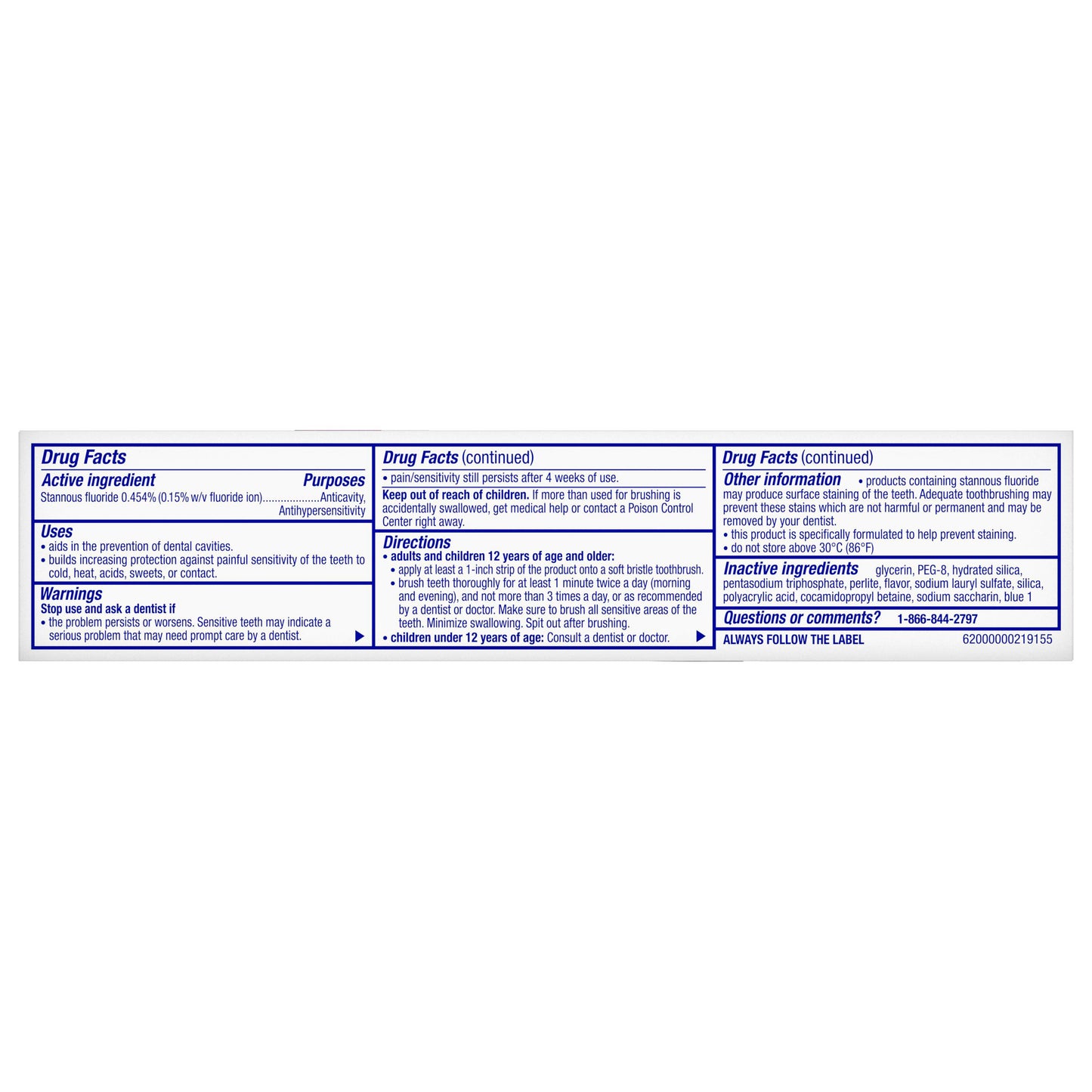 Sensodyne Clinical Repair Fresh Clean Toothpaste for Sensitivity Relief, 3.4 oz