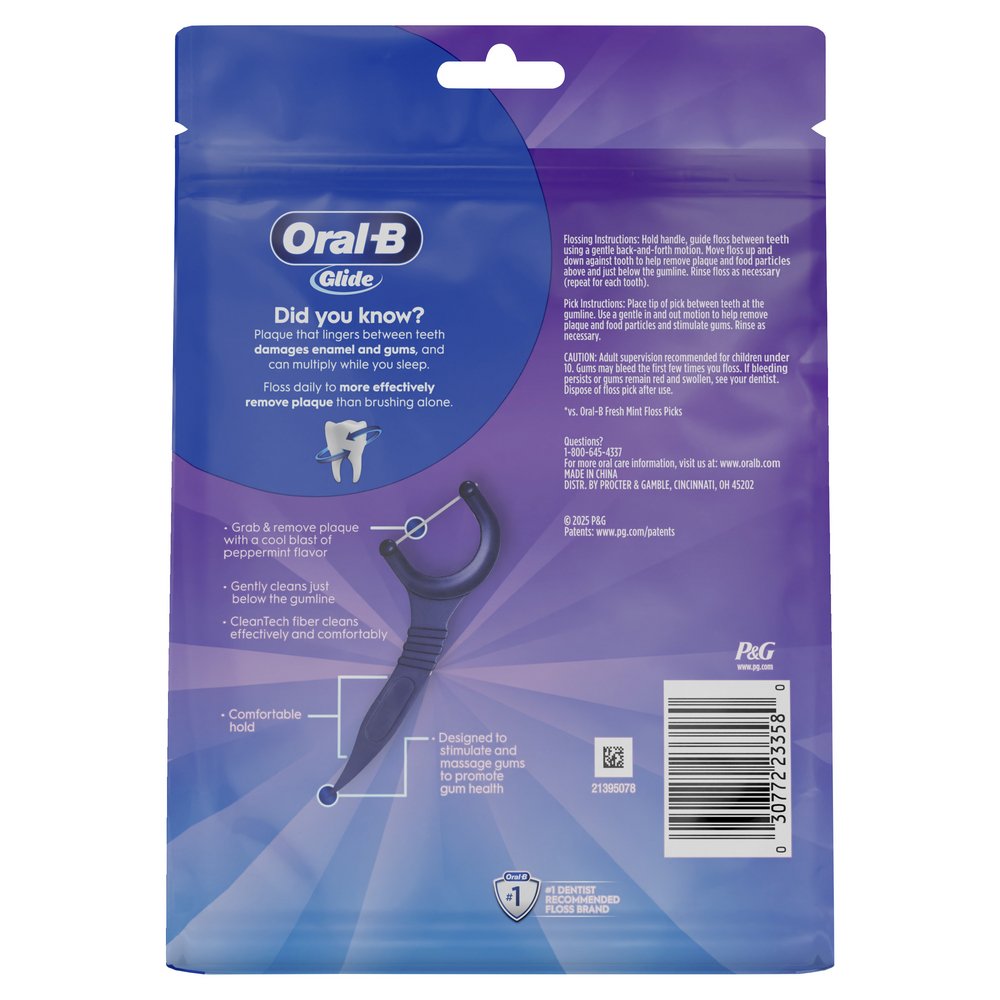 Oral-B Glide Floss Picks - Arctic Peppermint Oil
