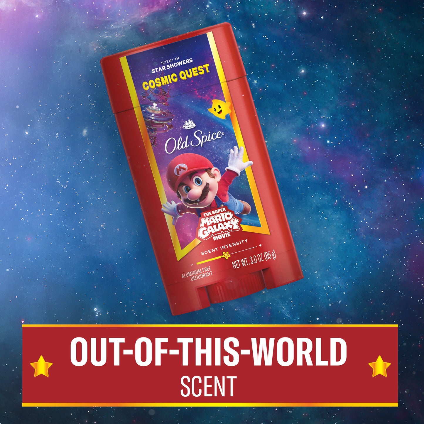 Old Spice Limited Edition Super Mario Galaxy Aluminum Free Deodorant Solid - Cosmic Quest