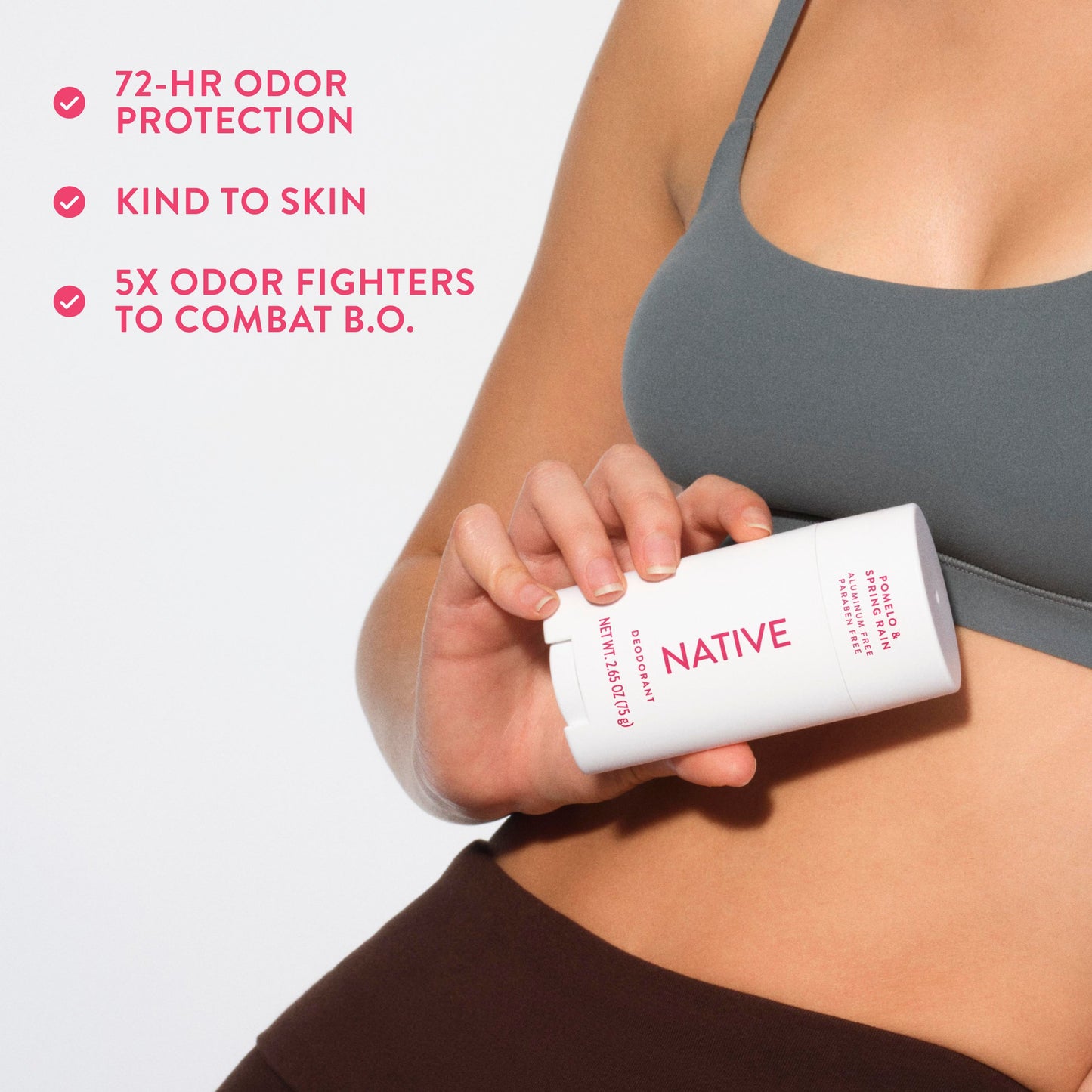 Native Aluminum Free Deodorant Solid - Pomelo & Spring Rain