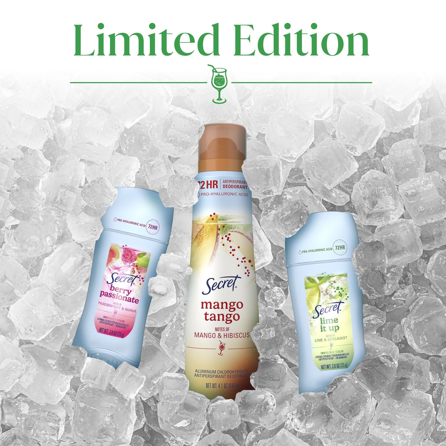 Secret 72 Hr Invisible Solid Antiperspirant Deodorant - Lime it up