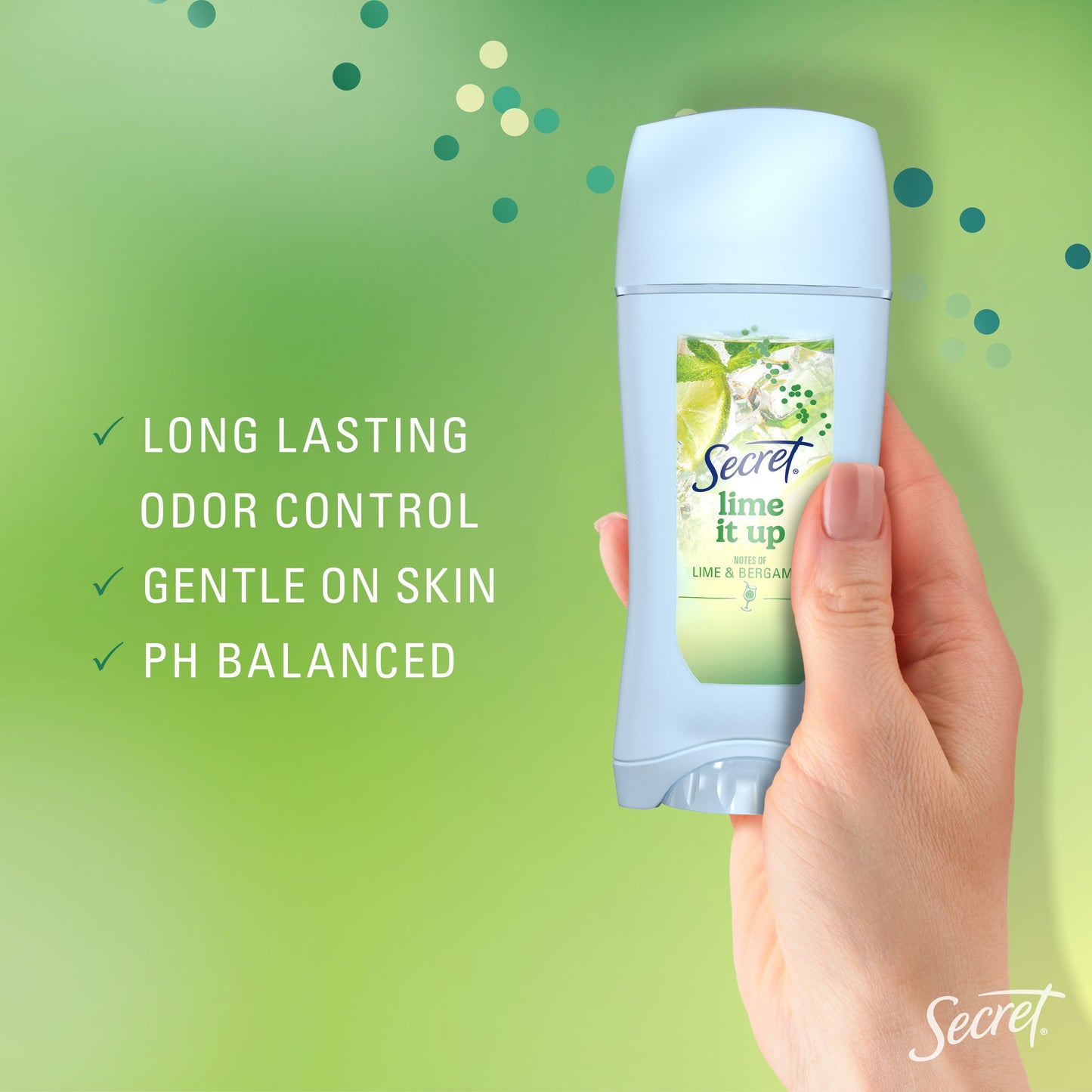 Secret 72 Hr Invisible Solid Antiperspirant Deodorant - Lime it up