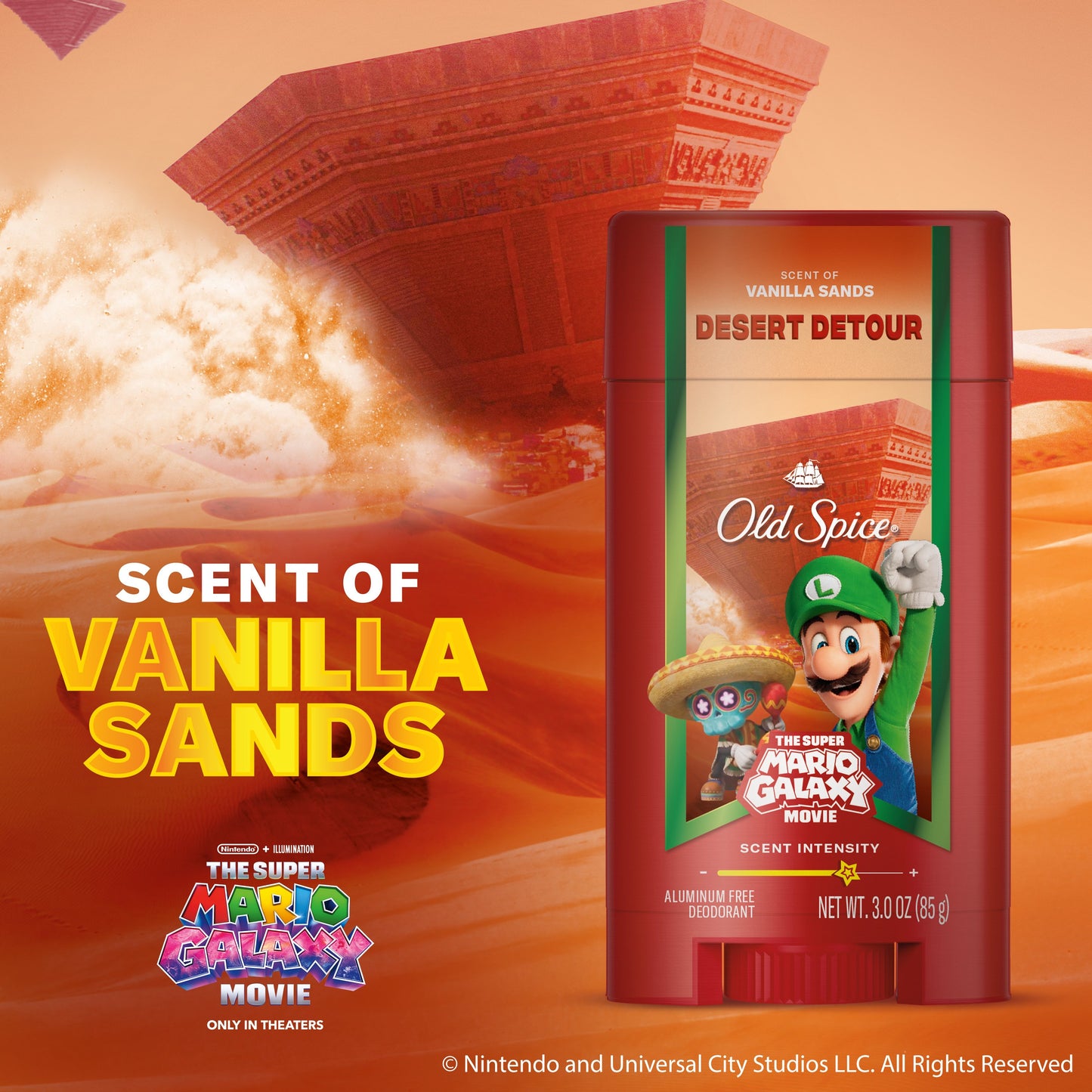Old Spice Limited Edition Super Mario Galaxy Aluminum Free Deodorant Solid - Desert Detour