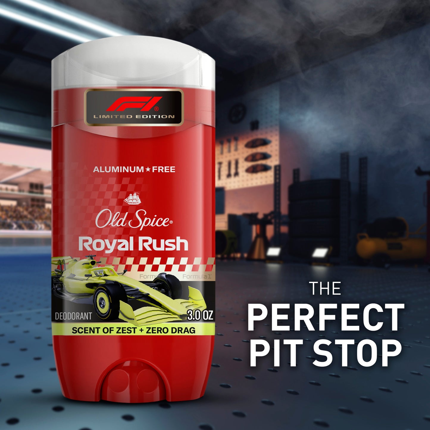 Old Spice Limited Edition F1 Aluminum Free Deodorant Solid - Royal Rush