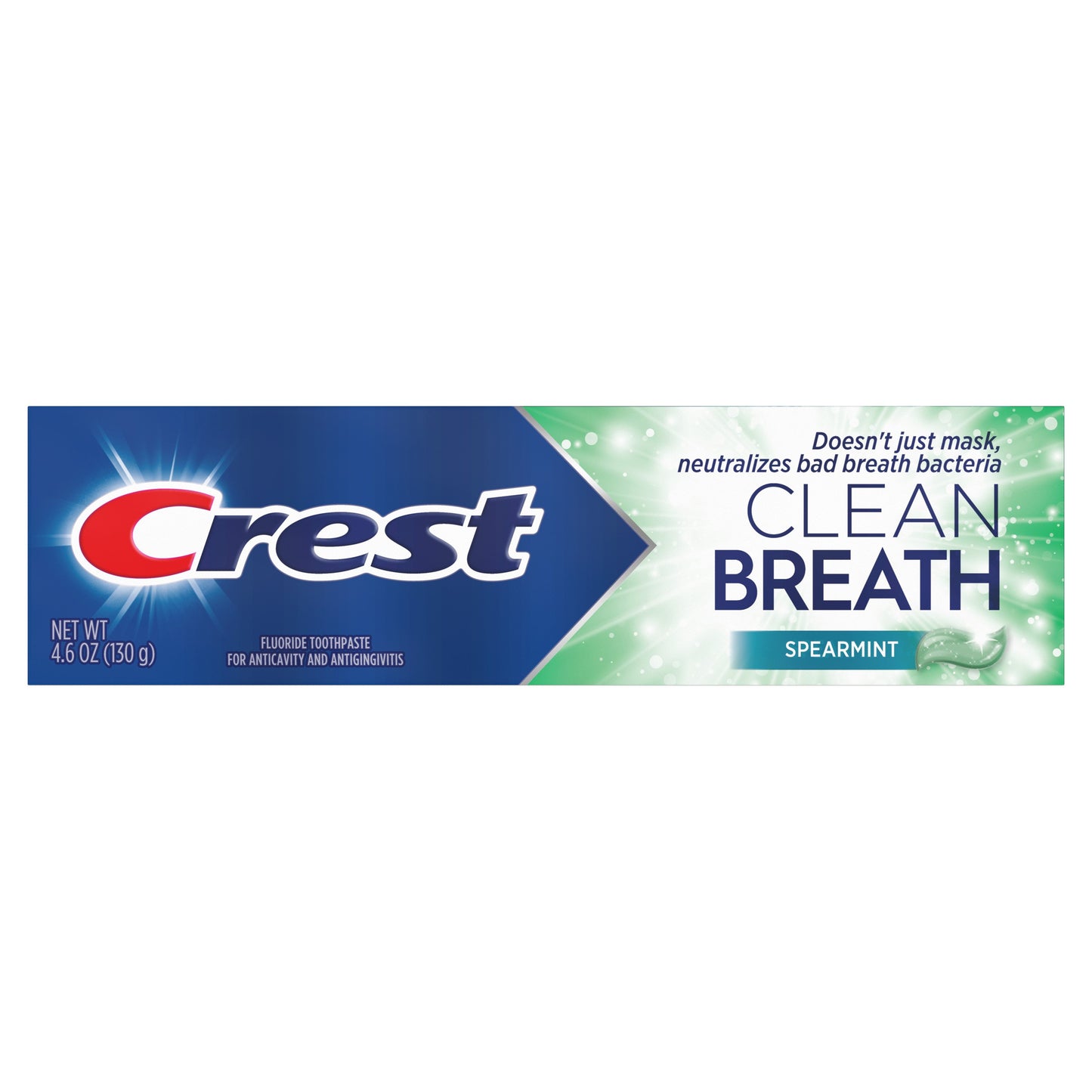 Crest Clean Breath Toothpaste - Spearmint