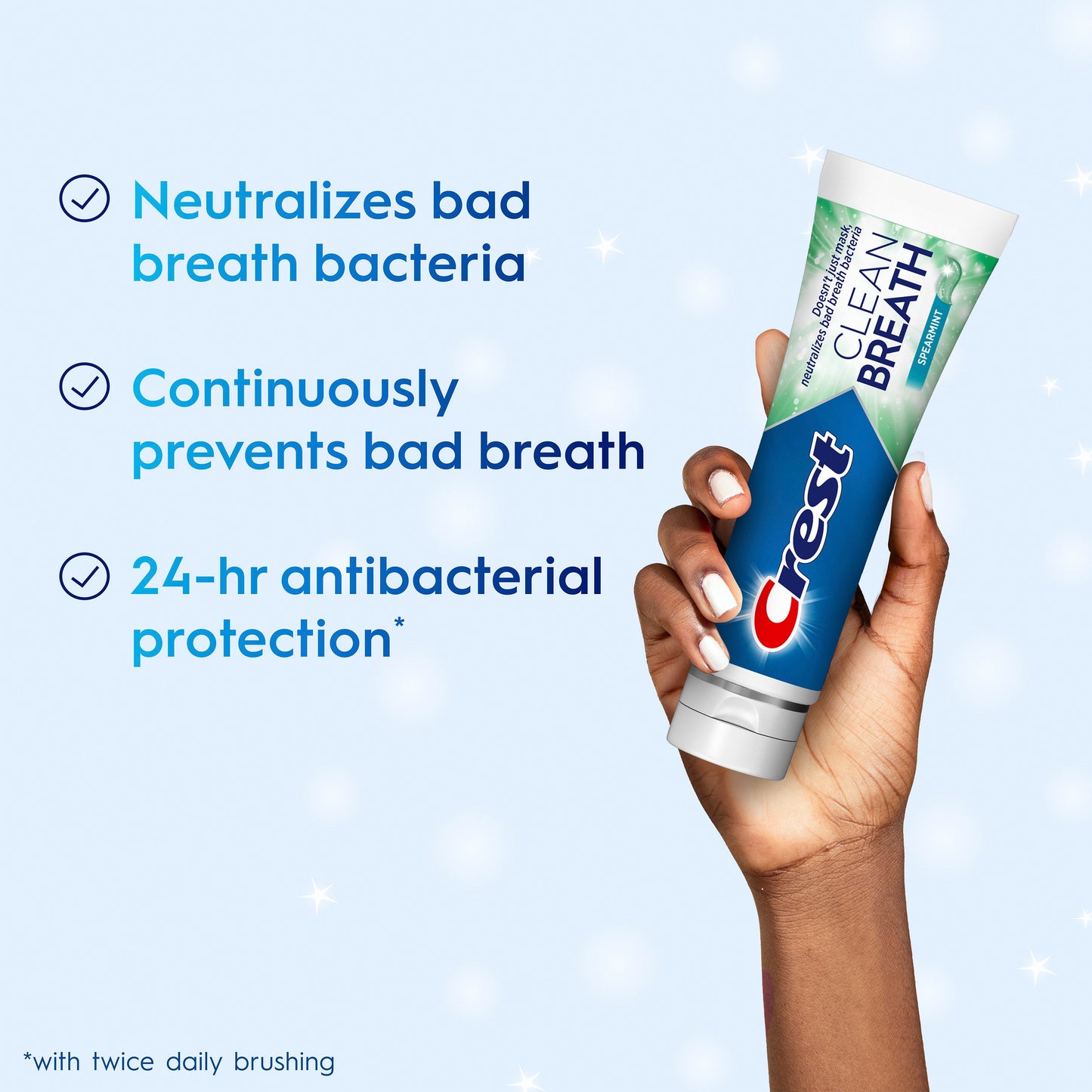 Crest Clean Breath Toothpaste - Spearmint
