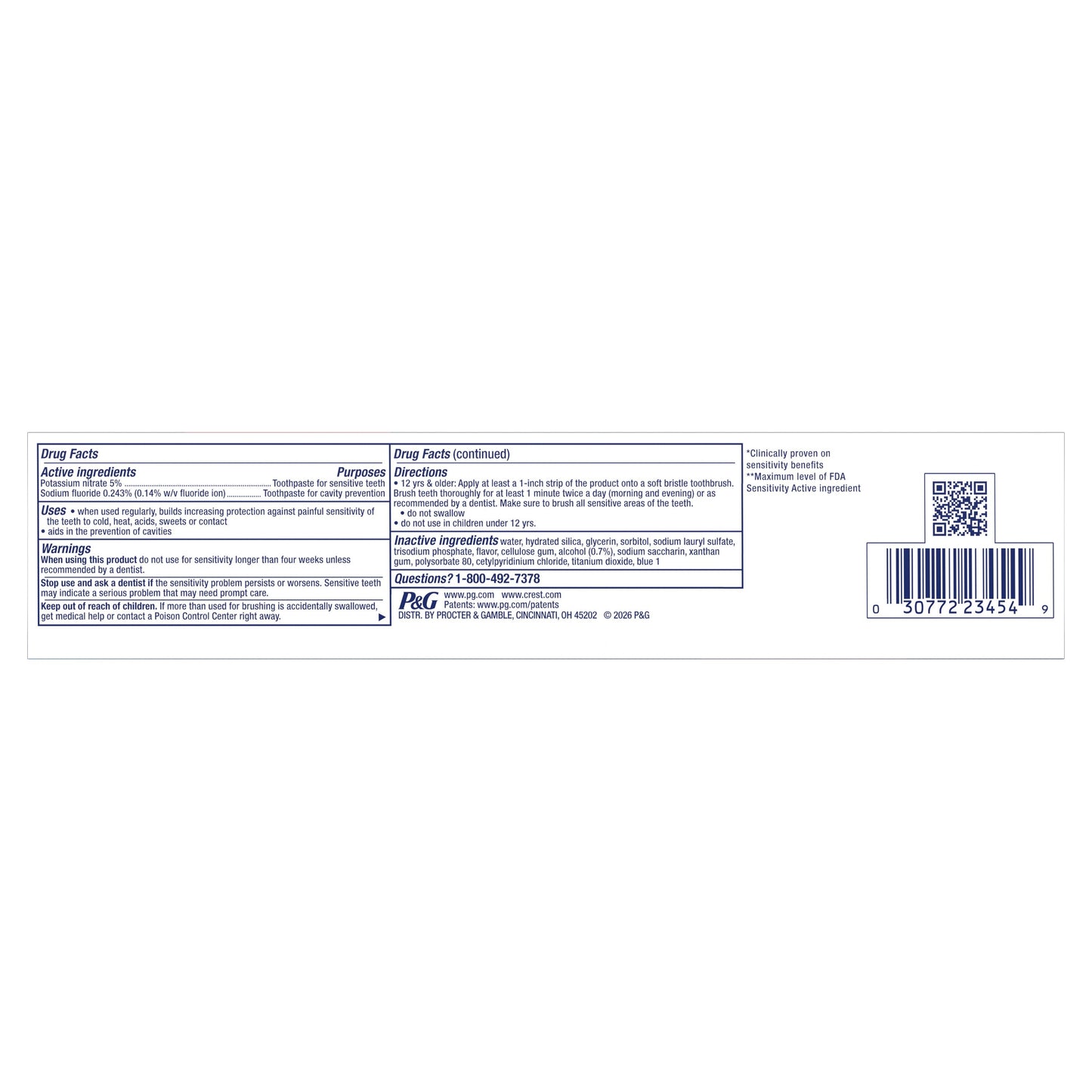 Crest Pro-Health Sensitivity Relief - Minty Fresh Scope