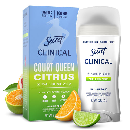 Secret Limited Edition 100 Hr Invisible Solid Antiperspirant Deodorant - Court Queen Citrus