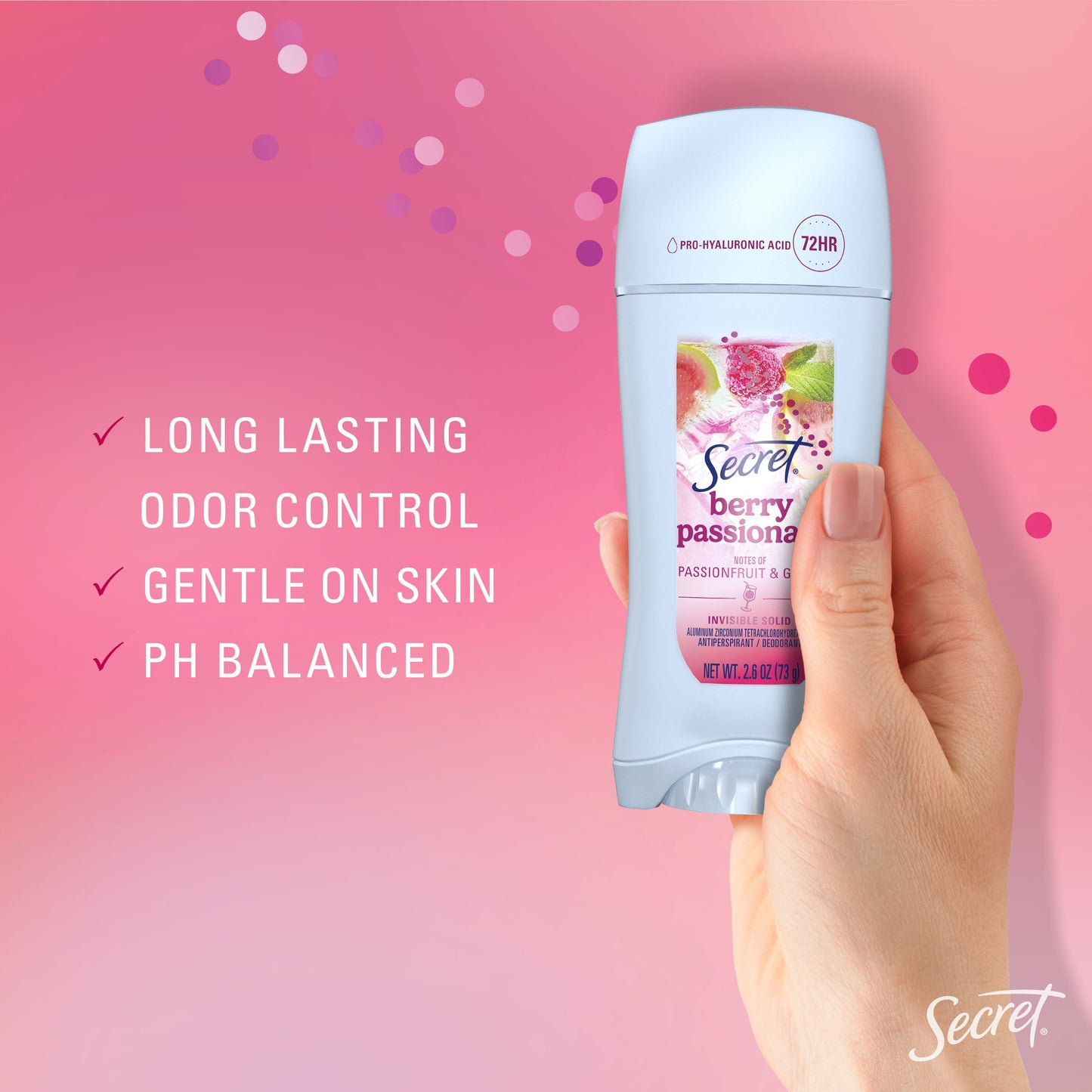 Secret 72 Hr Invisible Solid Antiperspirant Deodorant - Berry Passionate