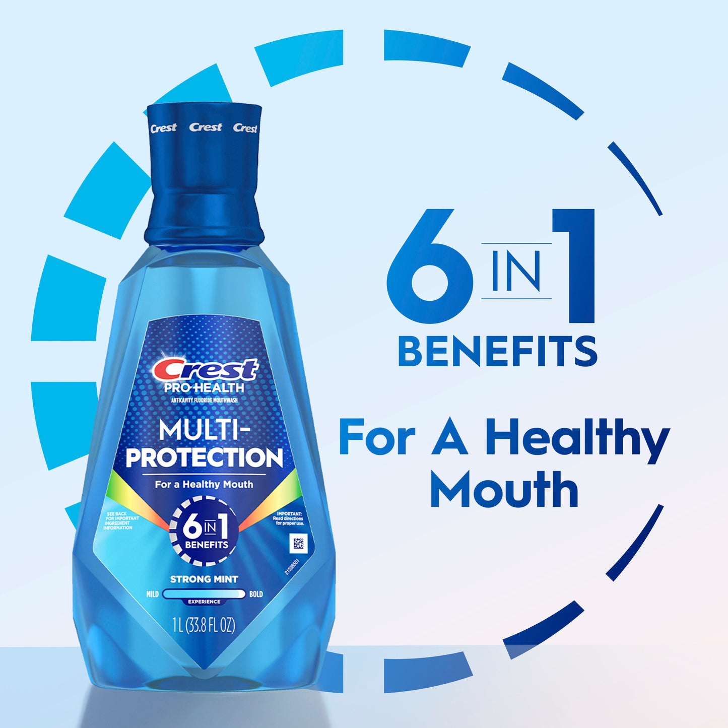 Crest Pro-Health Multi-Protection Mouthwash -  Strong Mint