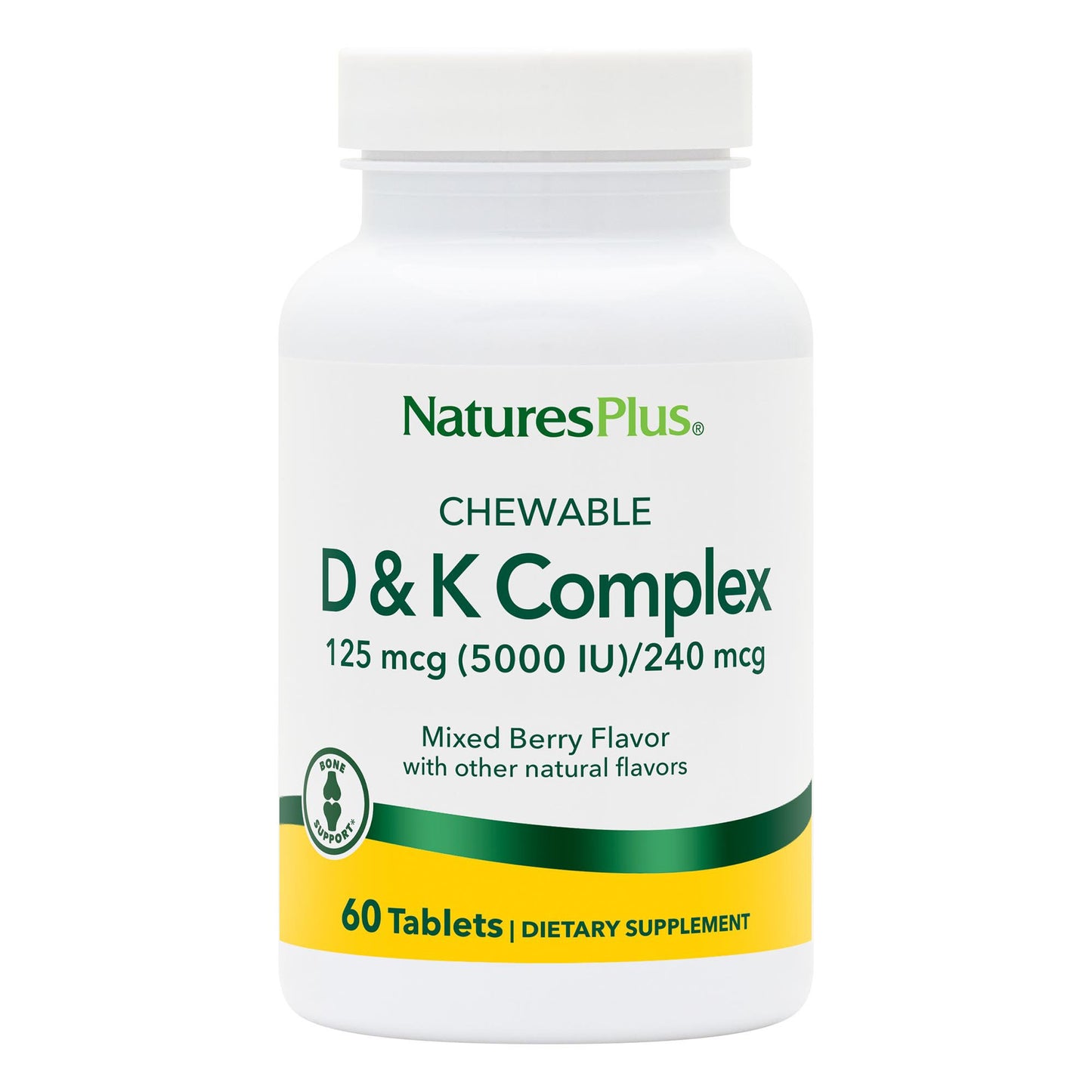 NaturesPlus D & K Complex Mixed Berry 125MCG