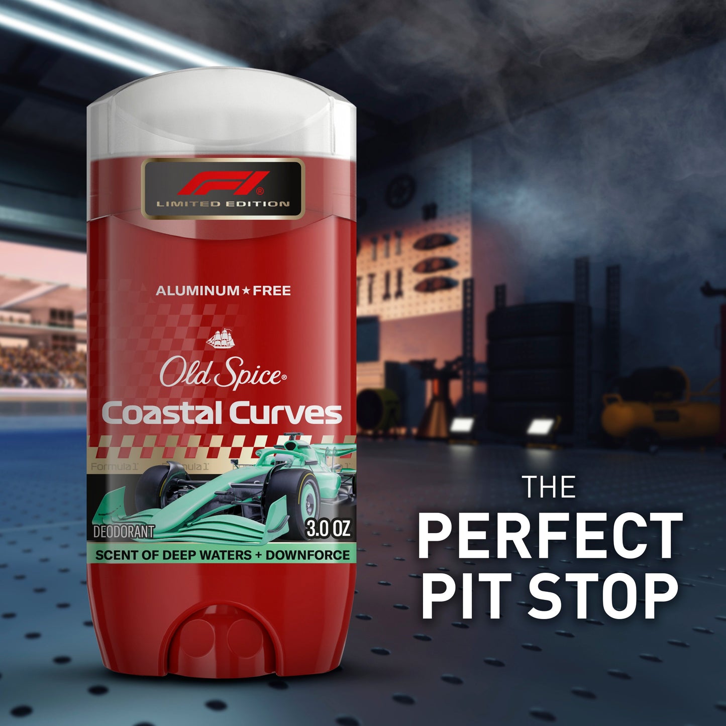 Old Spice Men's Aluminum Free Limited Edition F1 Deodorant Solid - Coastal Curves