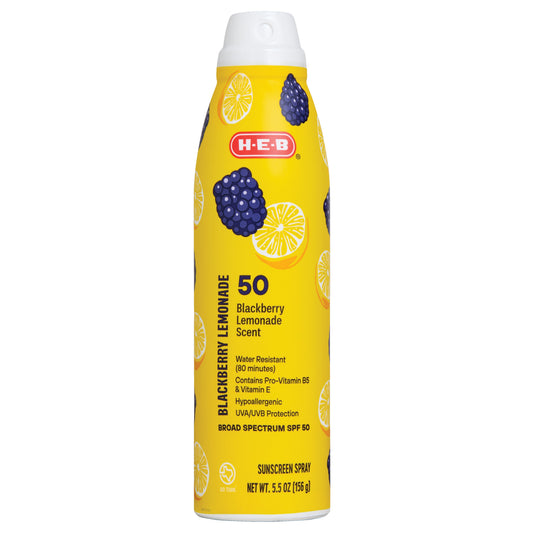 H-E-B Oxybenzone Free Blackberry Lemonade Sunscreen Spray - SPF 50
