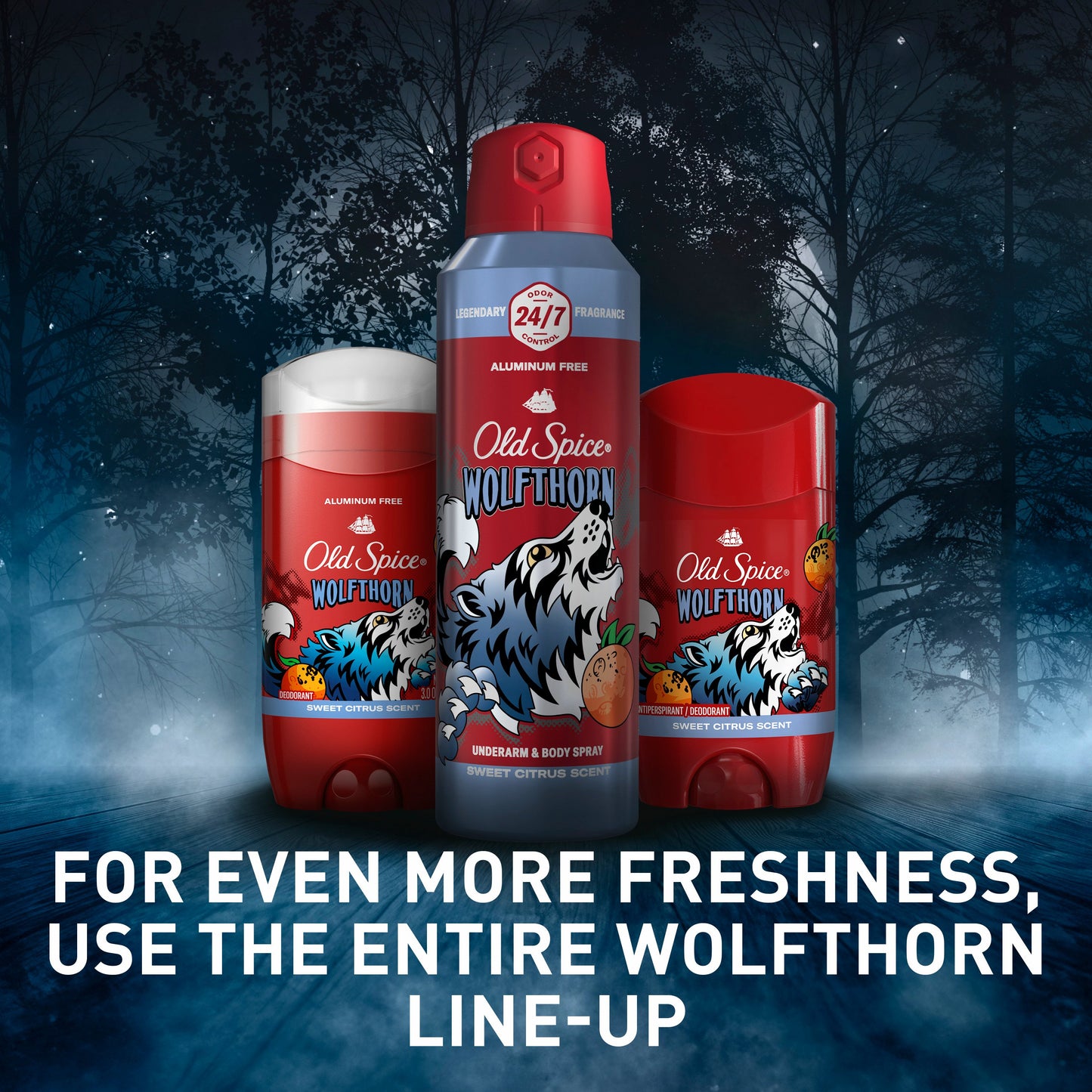 Old Spice Aluminum Free Deodorant Solid - Wolfthorn, 2 pk