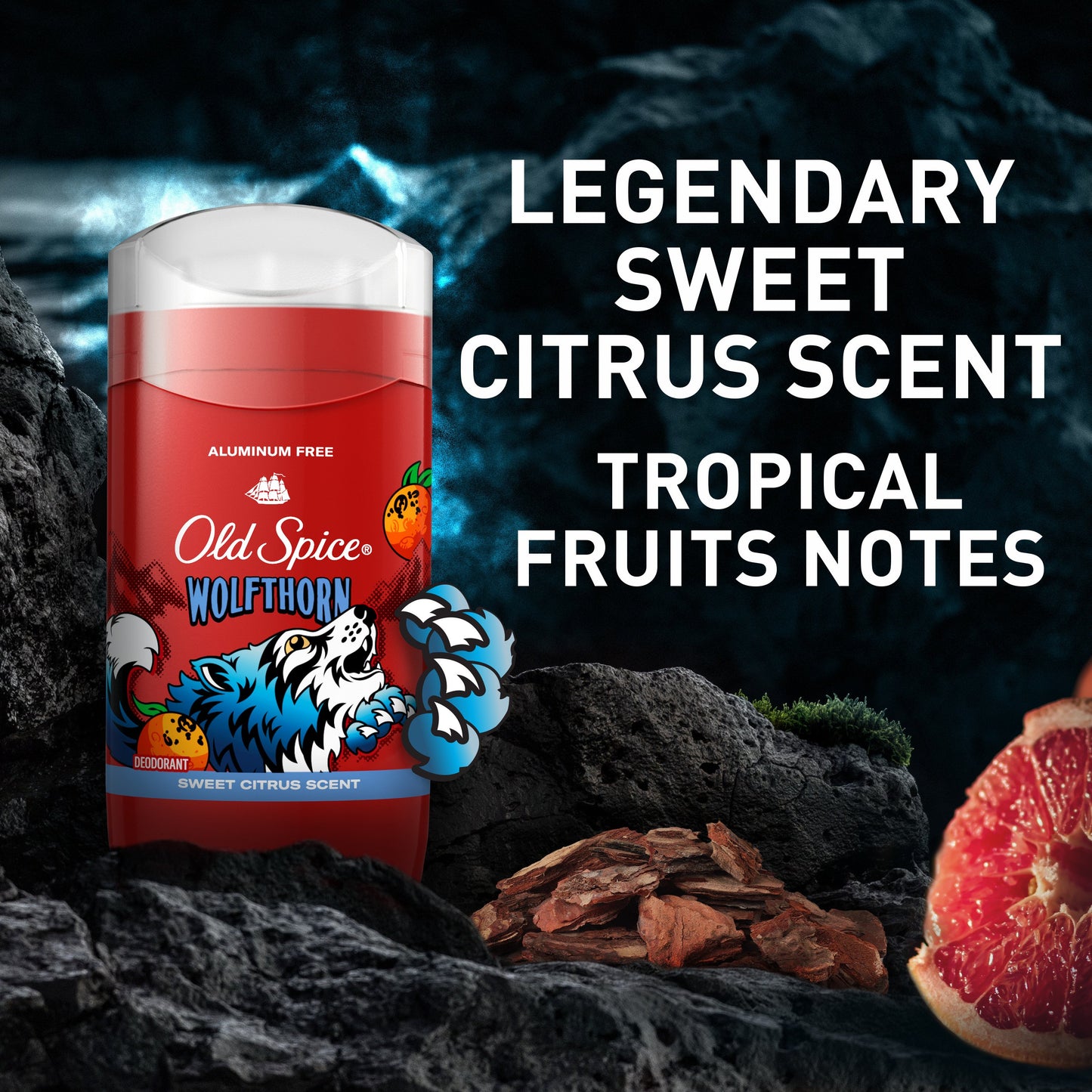 Old Spice Aluminum Free Deodorant Solid - Wolfthorn, 2 pk