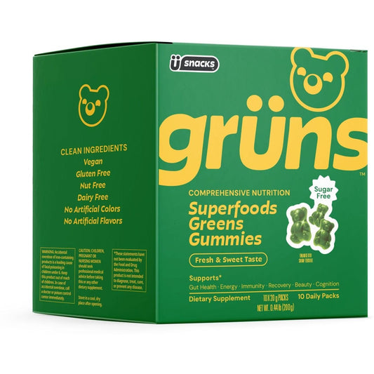 Gruns Sugar Free Superfoods Greens Gummies Fresh & Sweet