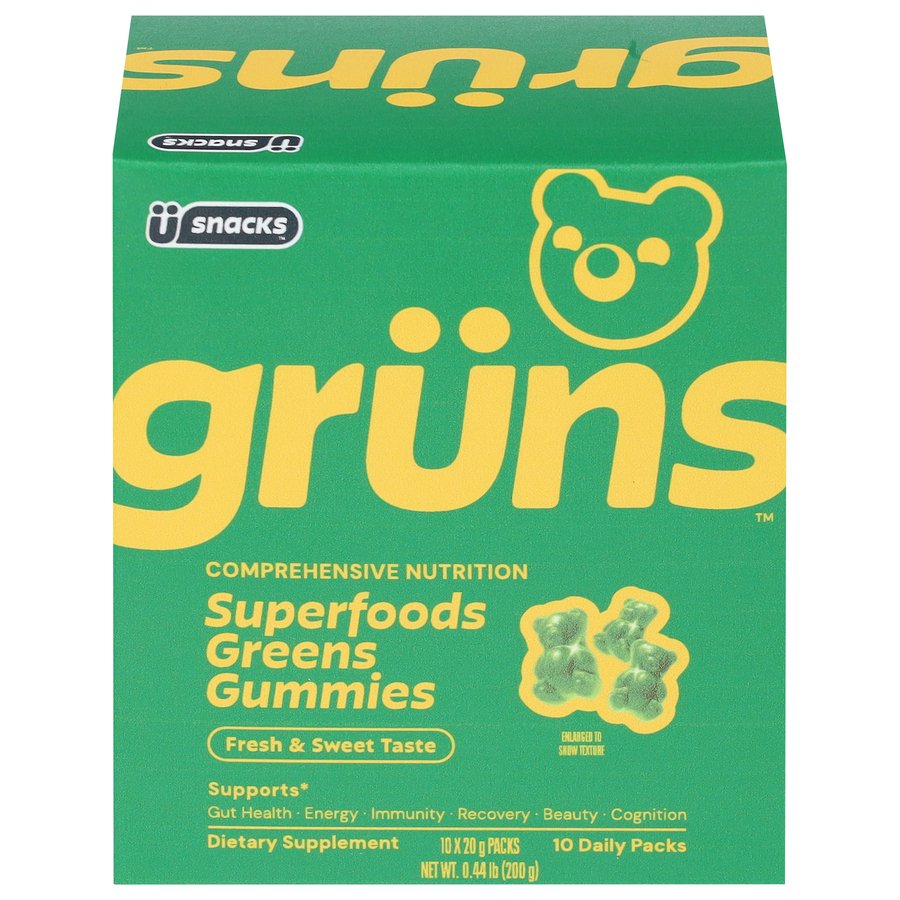 Gruns Superfoods Greens Gummies Fresh & Sweet