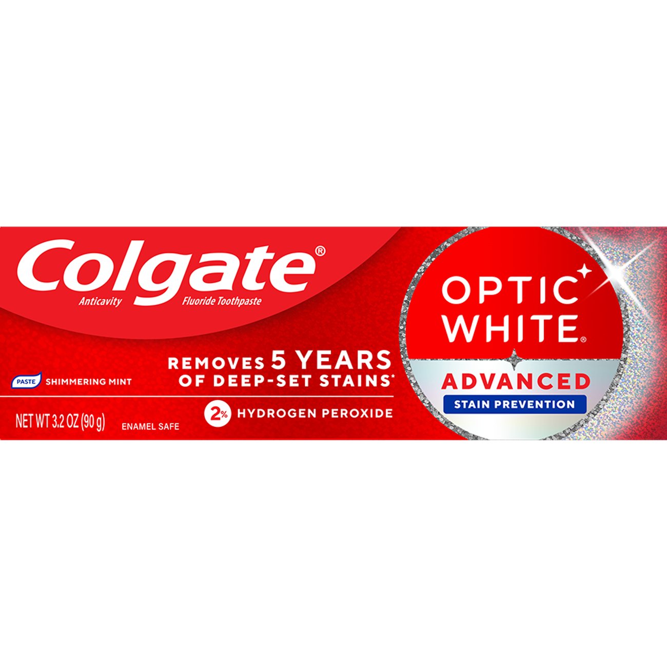 Colgate Optic White Advanced Stain Prevention Toothpaste - Shimmering Mint