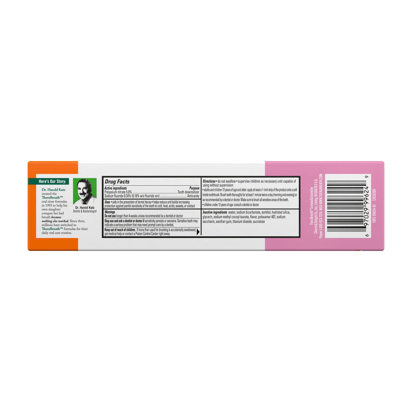 TheraBreath Sensitive Toothpaste - Gentle Mint