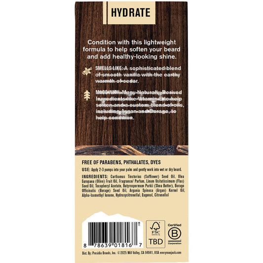 Every Man Jack Beard Oil - Vanilla & Cedar