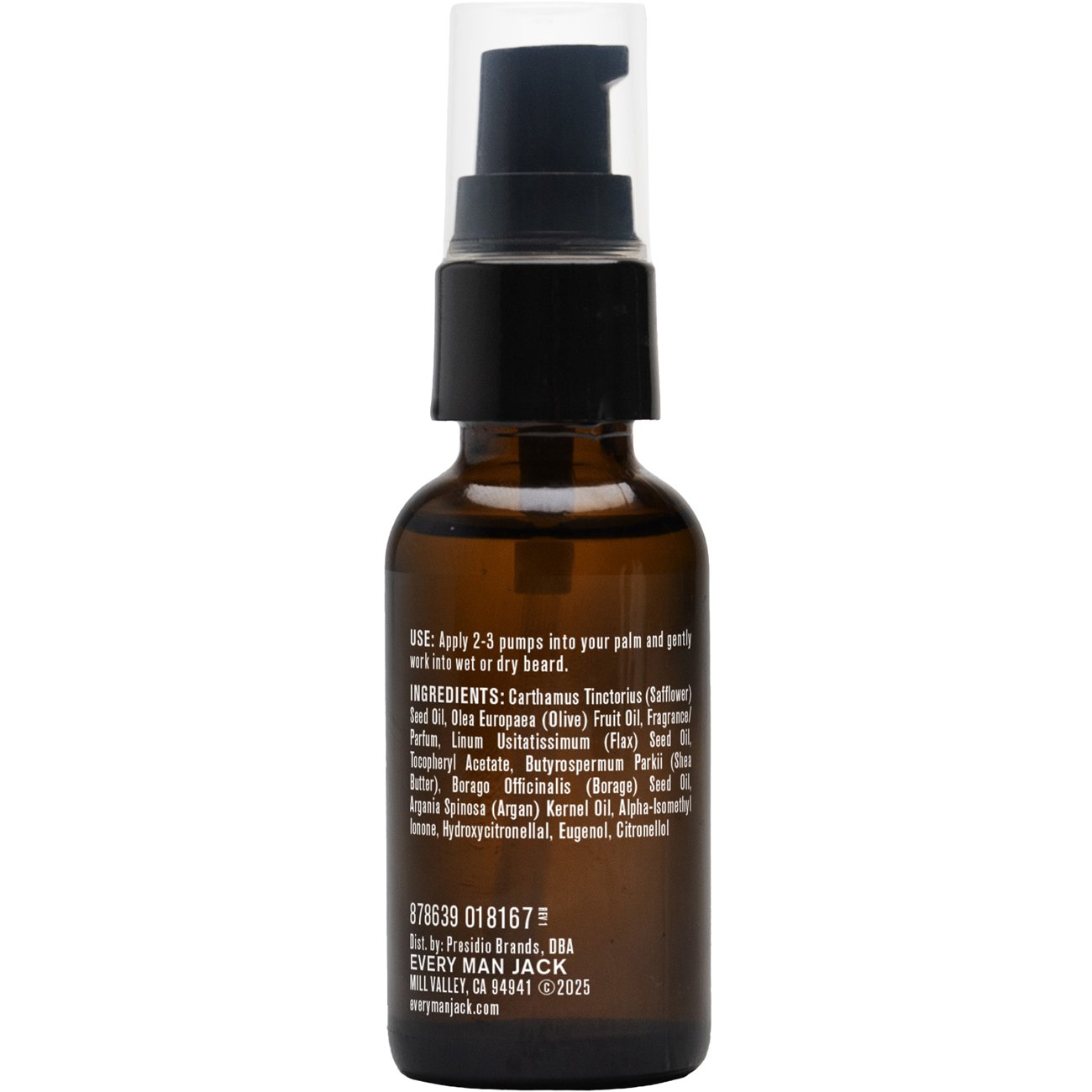 Every Man Jack Beard Oil - Vanilla & Cedar