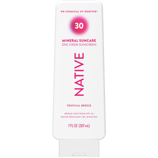 Native Mineral Zinc Oxide Sunscreen Lotion - SPF 30, Tropical Breeze