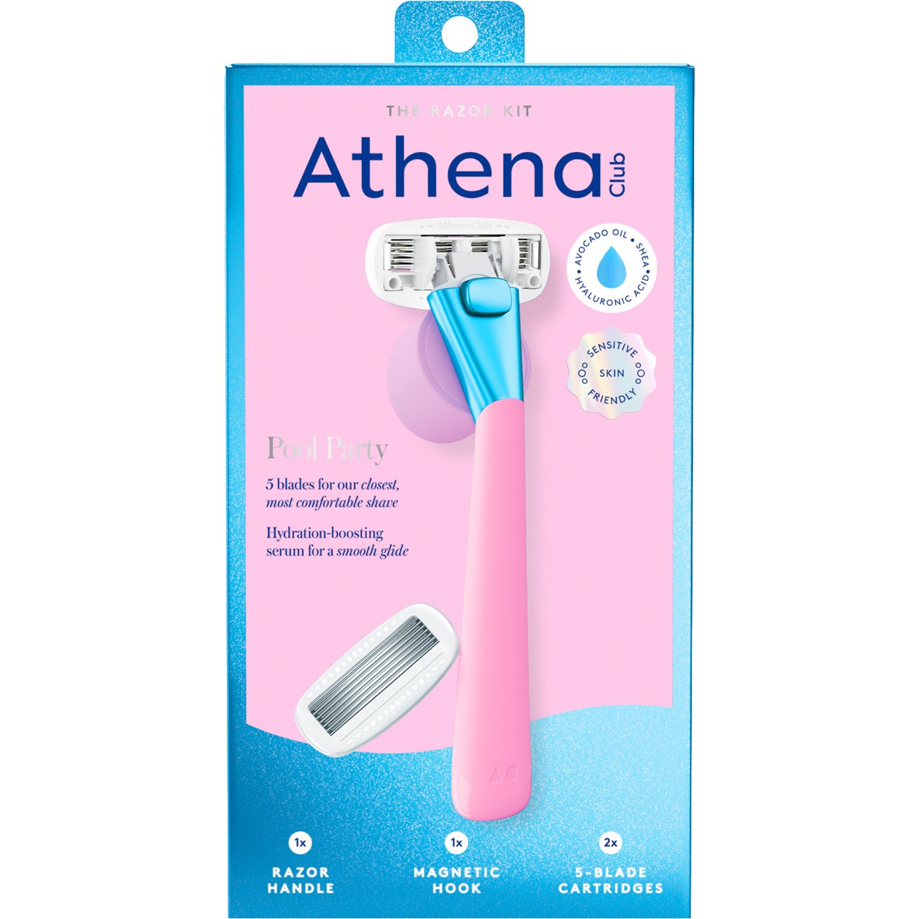 Athena Club The Razor Kit with 5 Blade Refills - Pool Party