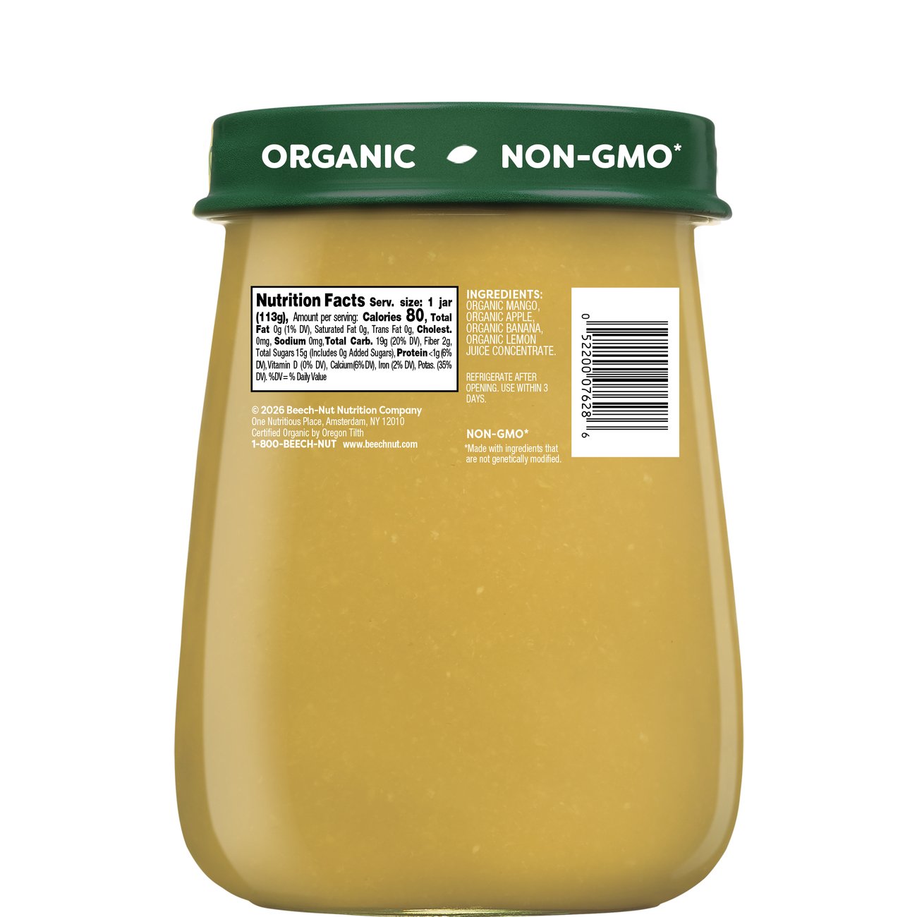 Beech-Nut Organics Stage 2 Baby Food - Mango Apple & Banana
