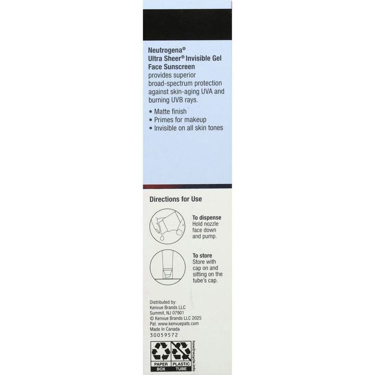 Neutrogena Ultra Sheer Invisible Gel Sunscreen - SPF 40