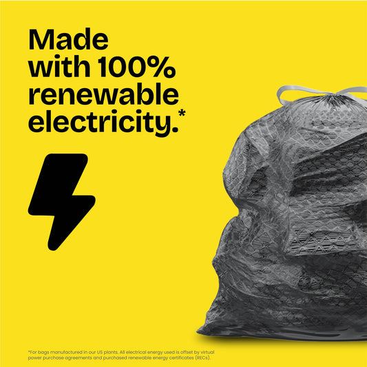 Glad ForceFlex Heavy Duty Drawstring Black Trash Bags, 30 Gallon