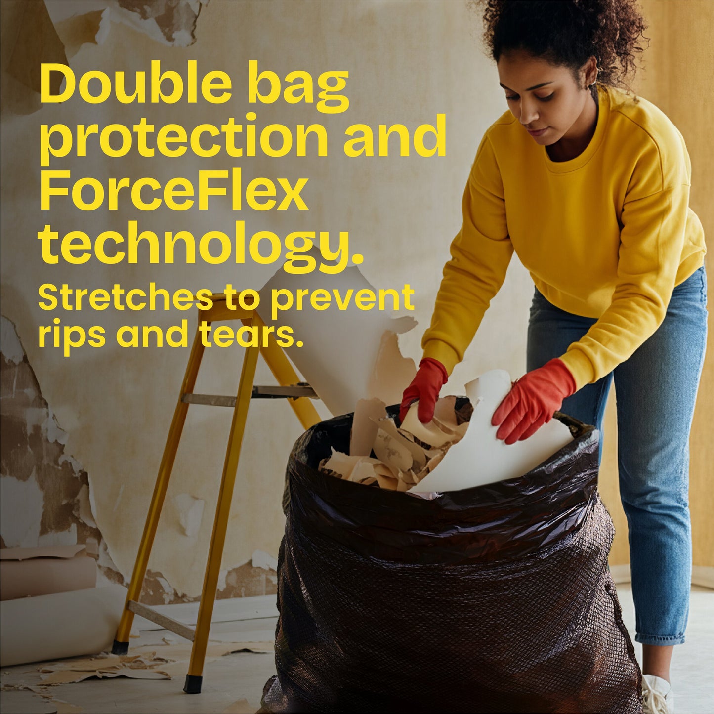 Glad ForceFlex Heavy Duty Drawstring Trash Bag, 30 Gallon - Mountain Air
